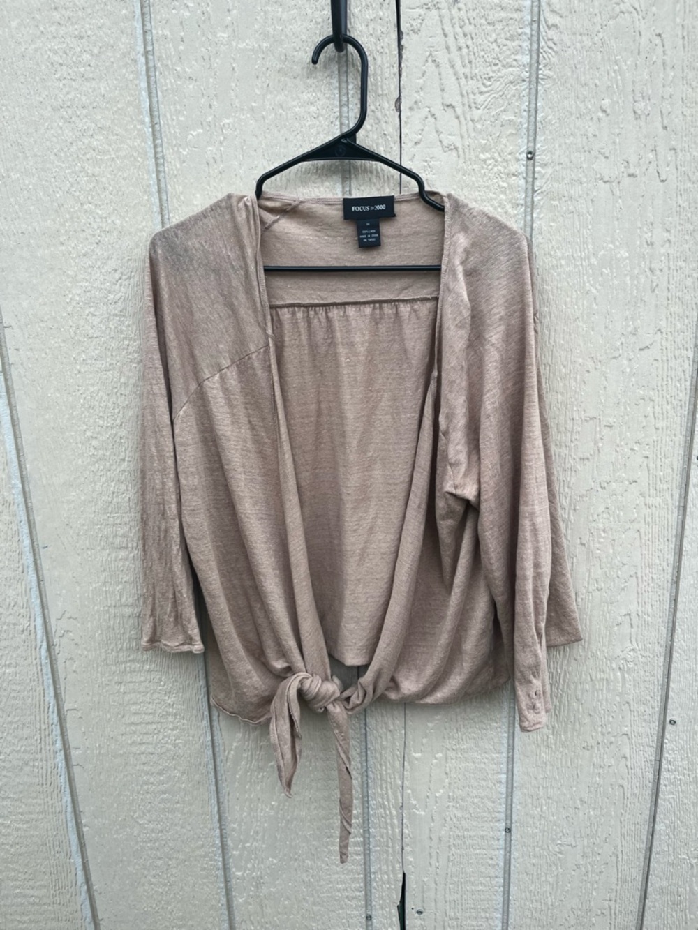 Focus‎ 2000 Focus Linen Cardigan Tie Front Size Medium